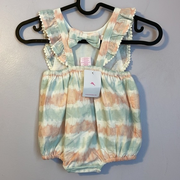 Tommy Bahama Pastel Romper Onesie Overall Tie Dye size 12 months - Picture 7 of 12